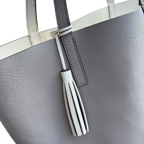 Kate Spade New York Leather Tote Bag with Tassel – Gray - Picture 7 of 15